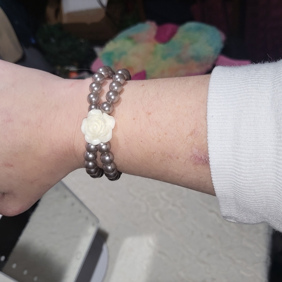 Paparazzi Double Bracelet with Rosette - Picture 6 of 8